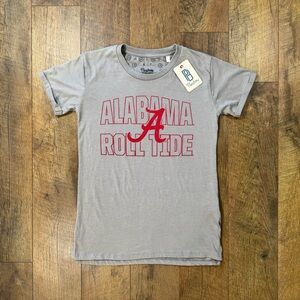 Pressbox Grey Alabama Roll Tide Collegiate Short Sleeve Tee Size Small